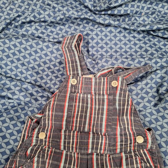 old navy overalls striped 6 to 12 months - Picture 2 of 8